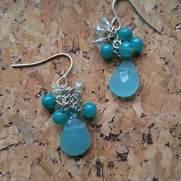 ♦3 for $15 Costume Turquoise Dainty Dangle Earring - Picture 6 of 7
